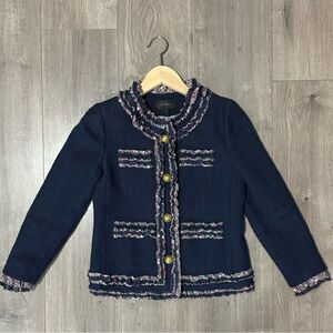 J.Crew Tweed Ruffled Jacket 00P